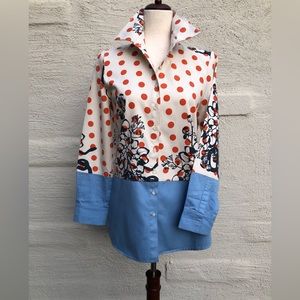 Brkich Women’s Long Sleeve, Button Down Shirt. Size- 4